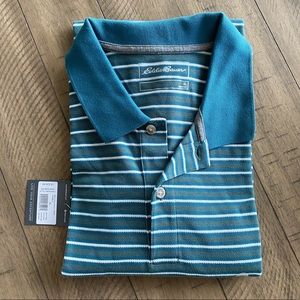 Eddie Bauer XL striped polo shirt sleeve shirt